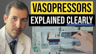 Vasopressors Explained Clearly Norepinephrine Epinephrine Vasopressin Dobutamine [upl. by Tracee178]