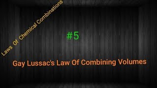 Gay Lussacs Law Of Combining Volumes  11thClass Chemistry Tutorial In Malayalam [upl. by Arelus]