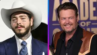 Blake Shelton Joins Post Malone for Surprise Performance to Debut Their New Song Somebody Pour Me A [upl. by Zilef986]