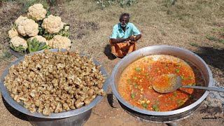 GOBI  Cauliflower manchurian Prepared by My Daddy ARUMUGAM  Village Food Factory [upl. by Yevrah944]