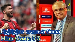 Highlights cronaca MilanGenoa 33 di Mauro Suma in Serie A 2324 [upl. by Grenville271]