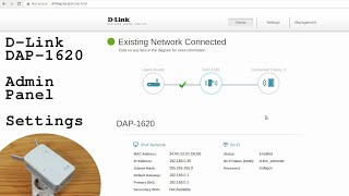 DLink DAP1620 WiFi Extender • Admin panel login and settings overview [upl. by Josh]