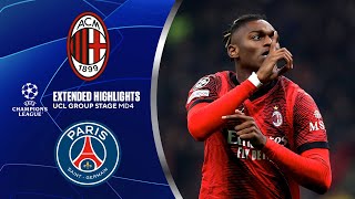 AC Milan vs Paris SaintGermain Extended Highlights  UCL Group Stage MD 4  CBS Sports Golazo [upl. by Alejna]