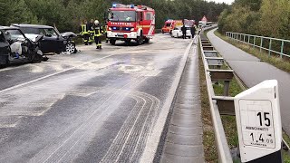 Mehrere Verletzte bei Unfall auf der L 20 bei DallgowDöberitz [upl. by Novat]