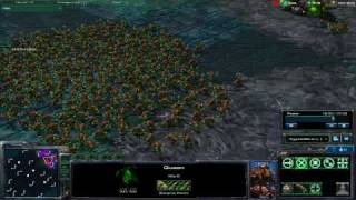 StarCraft 2 Beta Crazy Zergling Rush almost 400 Zerglings Massive Attack [upl. by Idden]