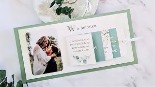 DIY Hochzeitseinladung zum Selbermachen  SchrittfürSchritt Bastelanleitung für deine Hochzeit [upl. by Tteraj274]