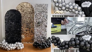 Party Backdrops amp Mini Balloon Garland Tutorial [upl. by Eliga]