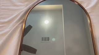 HARRITPURE Arched Bathroom Mirror Aluminum Alloy Frame Bathroom Mirror Review [upl. by Jemmie352]