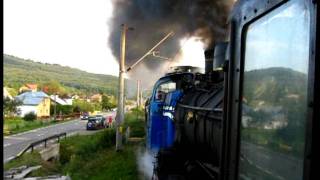 Plimbare cu locomotiva cu abur 230516 Cabview Trenul Moldovita 2011 [upl. by Ailekat]