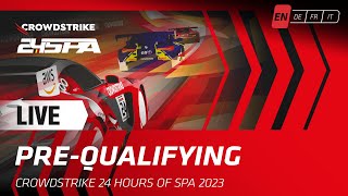 LIVE  PreQualifying  CrowdStrike 24 hours of Spa [upl. by Lillis699]