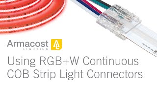 How to Use Continuous COB LED Strip Light Connectors RGBW [upl. by Lawan]