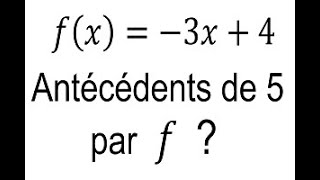 Déterminer les antécédents dun nombre par une fonction  2nde [upl. by Annayek]