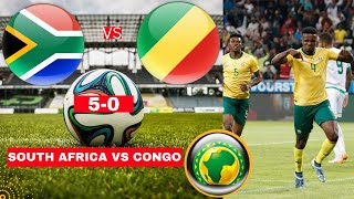 South Africa vs Congo 50 Live Africa Cup Nation Qualifier Football Match Score Bafana Highlights [upl. by Perrine]