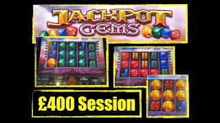 Jackpot Gems £400 Session SLOTS UK Betfred FOBTMarch 2023 [upl. by Bidget25]