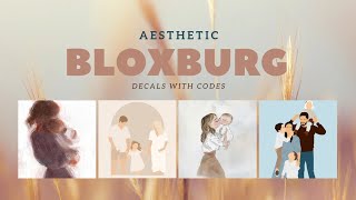 AESTHETIC FAMILY PHOTO DECALS FOR BLOXBURG  ROBLOX [upl. by Okiram]