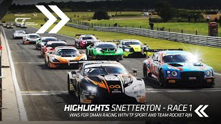 HIGHLIGHTS  British GT  Snetterton Race 1 [upl. by Loredana431]