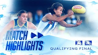 AFLW QF match highlights North Melbourne v Adelaide [upl. by Acirt62]