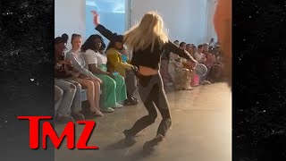 New York Fashion Week Model Falls Multiple Times in High Heels  TMZ [upl. by Hopper]