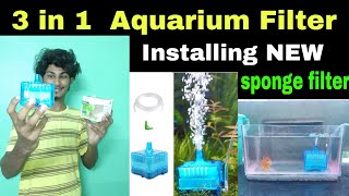 How to install Sponge filters amp Air pump in Aquarium Filter Cartridge [upl. by Elisabet]