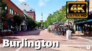 【4K】Burlington Vermont  Day Walk  July 2023 [upl. by Aikemaj]