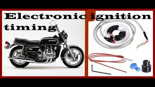 Honda Goldwing GL1000 Electronic ignition timing check 19751979 [upl. by Aiz699]