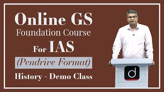 Demo Class Online GS Foundation Course for IAS Pendrive format History [upl. by Eatnoj]