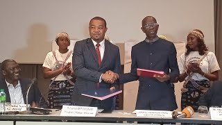 Signature de Convention dInvestissement entre Casamance Transport et CF Banque [upl. by Lantha]