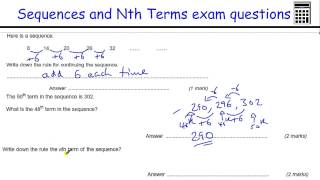 Sequences and Nth terms GCSE Maths revision Foundation Level [upl. by Drabeck373]