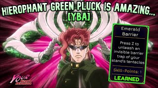 YBA Hierophant Green Pluck is AMAZING [upl. by Hanahs20]