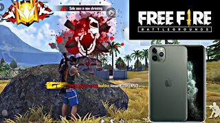 PLAYING FREE FIRE ON IPHONE 11 PRO MAX😮🔥 [upl. by Hasan]