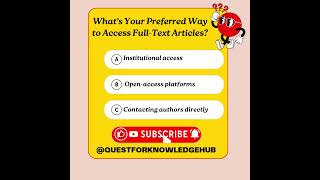 What’s Your Preferred Way to Access FullText Articles academia academy paper research open [upl. by Nirek]