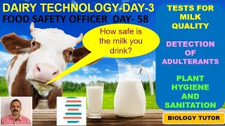 TESTS FOR MILK QUALITY AND DETECTION OF ADULTERANTS  DAIRY PLANT EQUIPMENT HYGIENE AND SANITATION [upl. by Chernow774]