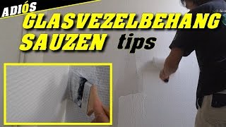 GLASVEZELBEHANG SCHILDEREN tips om glasvezelbehang BETER te sauzen [upl. by Dorotea]