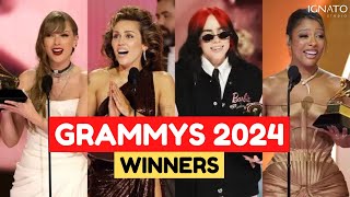 GRAMMYS 2024 WINNERS  GANADORES [upl. by Lednyc621]