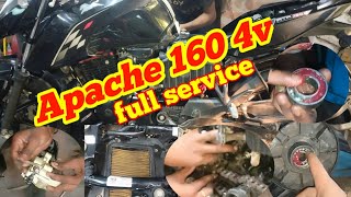 Apache 160 full serviceTVs Apache 160 4v best service [upl. by Eivi606]