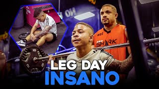 FIZ ELE IR AO LIMITE  LEG DAY INSANO  APENAS PARA BAIXINHOS [upl. by Kcirde]