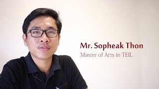 Study experience of Mr Sopheak Thon master of TEIL in Prince Of Songkla University [upl. by Snoddy]