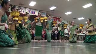 Lao traditional dancing at Lao templehall during the Lao new year in Fort Smith Arkansas [upl. by Hendrik296]