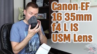 Canon EF 1635mm f4 L IS USM Lens Unboxing amp Review [upl. by Eillas]