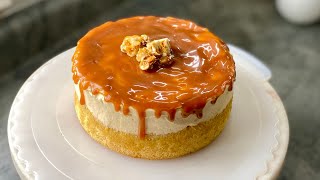 Easy vanilla mousse cake recipe Vanilla mousse cake with caramel sauce [upl. by Hauck334]