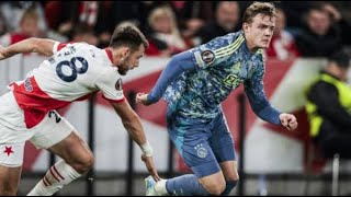 Slavia Praha vs AJAX 11 Highlights amp ALL Goals Evropská liga 2024 [upl. by Ahtnamas]