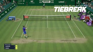 TIEBREAK  Alexander Zverev Vs Novak Djokovic I Halle Open I Expert Difficulty PS5 [upl. by Aicilegna]