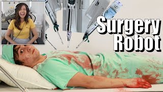 SURGEON reacts homemade surgery robot by Michael Reeves [upl. by Perice916]