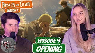 The Duality of Reiner  Attack on Titan Season 2 Reaction with my Girlfriend  Ep 9 quotOpeningquot [upl. by Repmek880]