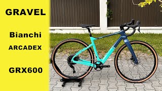 Gravel Bianchi Arcadex ładny włoski rower szutrowy katalog 14299 zł Shimano GRX 1x11 [upl. by Ashlie]