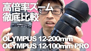 オリンパス超高倍率ズームの描写を徹底比較！【MZUIKO DIGITAL ED 12200mm F3563】VS 【MZUIKO DIGITAL ED 12100mm F4 PRO】 [upl. by Halfdan414]