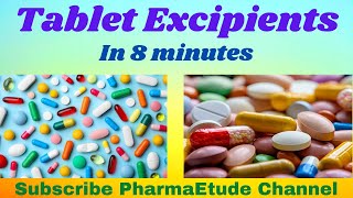 Tablet Excipients Tablets Industrial Pharmacy GPAT Pharmacist Exams [upl. by Anilesor115]