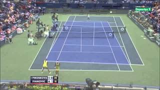 Ivanovic vs Pironkova 2012 US Open Highlights [upl. by Kayle866]