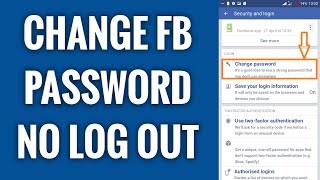 How To Change Facebook Password Without Logging Out [upl. by Sedda255]