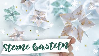 DIY Sterne basteln  Einfache Anleitung zum Falten für Weihnachten  TRYTRYTRY [upl. by Barbette]